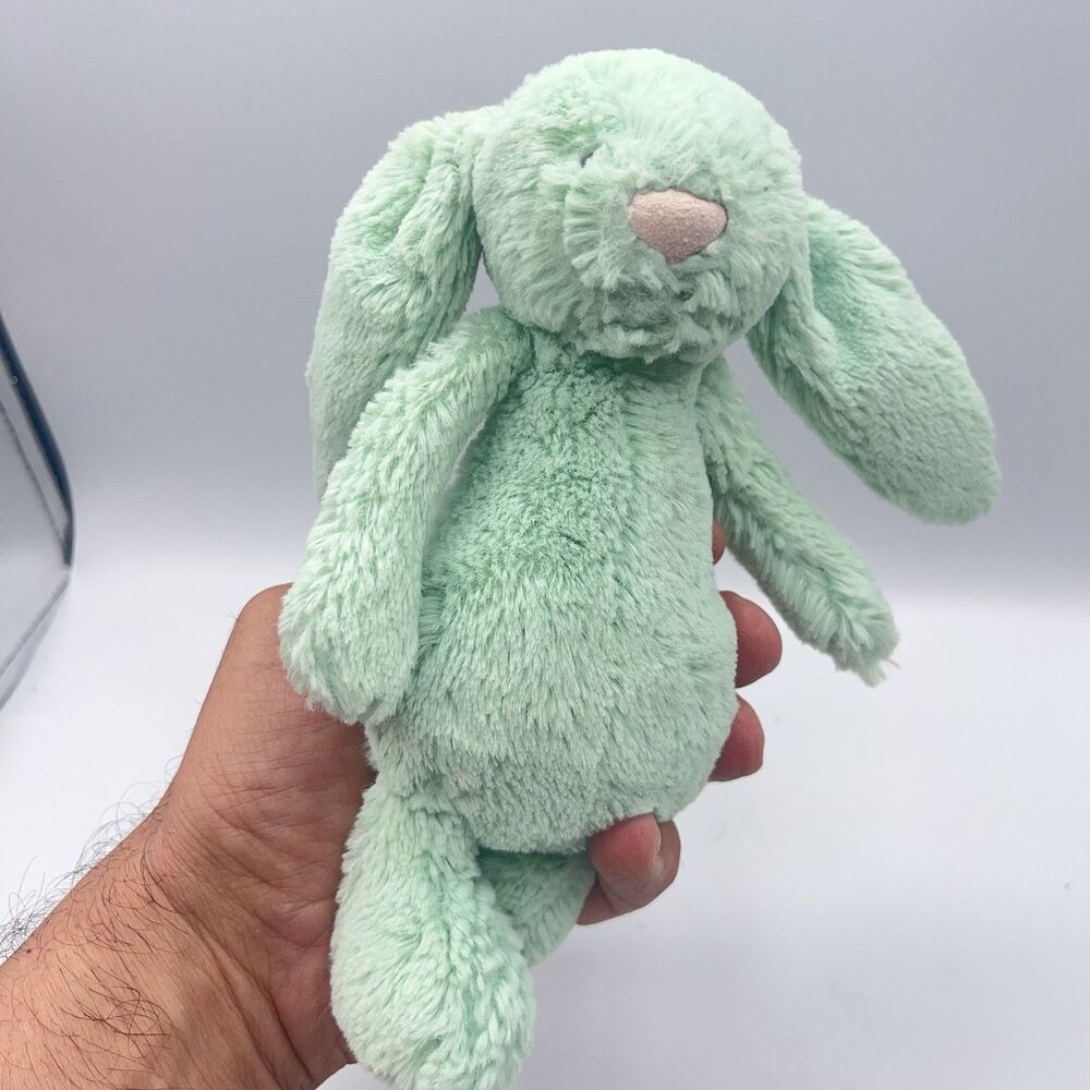 Jellycat Green (Mint?) Bunny Rabbit - Retired, Small size - Picture 7 of 9